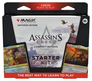 Magic: The Gathering - Assassin's Creed - Starter Kit - The Gathering Assassin's Creed Starter Kit packaging featuring two decks with fantasy artwork and a black, white, and red.