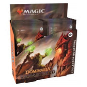 Magic: The Gathering - Dominaria Remastered Collector Booster Box - The Gathering Dominaria Remastered Collector Booster Box with fantasy artwork featuring a fiery dragon and a green-glowing.