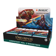 Magic: The Gathering - Lord of the Rings: Tales of Middle-earth Jumpstart Booster Vol. 2 Booster Box - The Gathering Lord of the Rings Jumpstart Vol. 2 booster packs in dark green and black packaging.