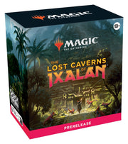 Magic: The Gathering - Lost Caverns of Ixalan Prerelease Kit - The Gathering Lost Caverns of Ixalan prerelease kit box featuring jungle-themed artwork with glowing cave ruins and the MTG.