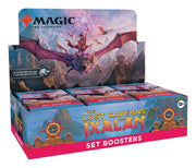 Magic: The Gathering - Lost Caverns of Ixalan Set Booster Box - The Gathering Lost Caverns of Ixalan set boosters featuring a flying dinosaur and explorer artwork.