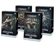 Magic: The Gathering - Modern Horizons 3 Commander 4 Count - The Gathering Modern Horizons 3 Commander 4 Count booster boxes featuring distinct fantasy-themed artwork and dark, dramatic