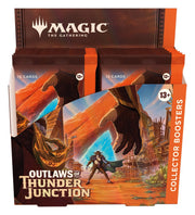 Magic: The Gathering - Outlaws of Thunder Junction Collector Booster Box - The Gathering Outlaws of Thunder Junction Collector Booster Box with vibrant fantasy artwork featuring a desert landscape, a
