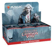 Magic: The Gathering - Innistrad - Crimson Vow Draft Booster Box - The Gathering and Innistrad Crimson Vow draft boosters text.