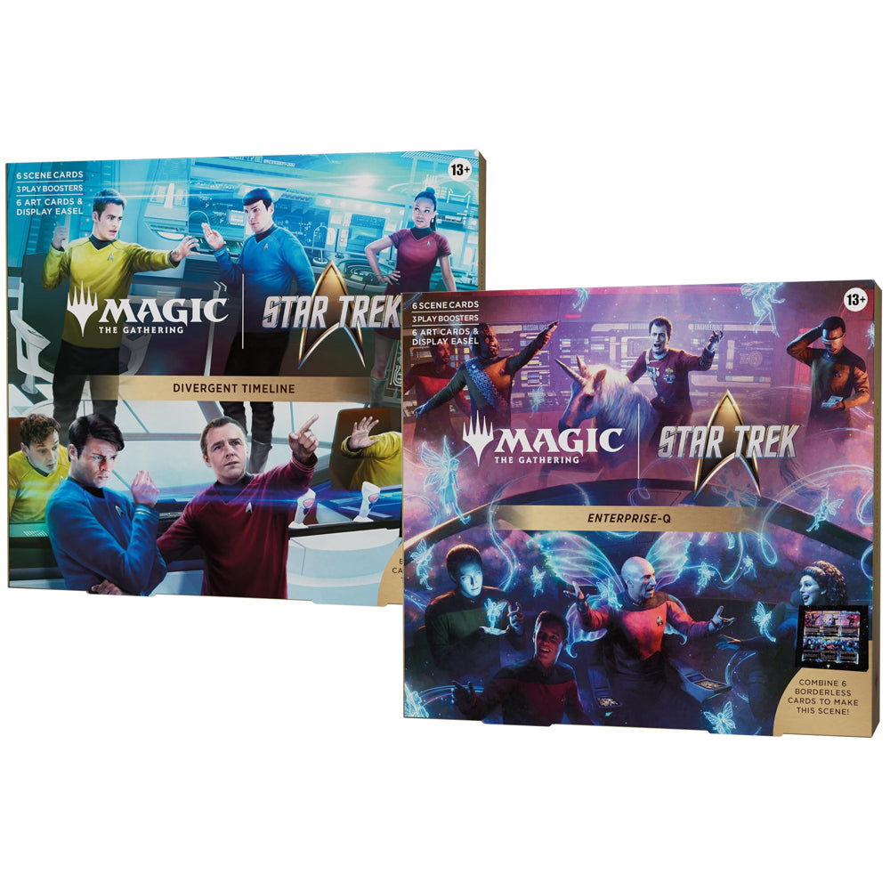 Magic: The Gathering - Star Trek - Scene Box 2-Pack Set - The Gathering Star Trek scene box sets featuring colorful Starfleet characters in dynamic action poses on vibrant sci-fi.