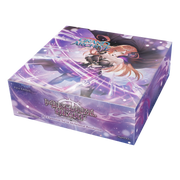 Grand Archive TCG - Mercurial Heart Booster Box (1st Edition) - Purple and blue fantasy-themed booster box with dynamic character artwork and "Grand Archive TCG Mercurial Heart" branding.