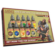 Warpaint: Speedpaint Starter Set 2.0 - Set of 10 small dropper bottles with assorted Warpaint acrylic paints in earthy tones, displayed in a branded box with.