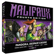 Malifaux 4th Edition: Pandora, Despair’s Desire (PREORDER) - Black game box with purple Malifaux Fourth Edition logo and artwork of fantasy characters in green and earthy tones.