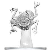 D&D Nolzur's Marvelous Miniatures: Phaerimm Agent - Unpainted gray plastic miniature of a four-armed monster with clawed hands and a circular mouth filled with teeth.