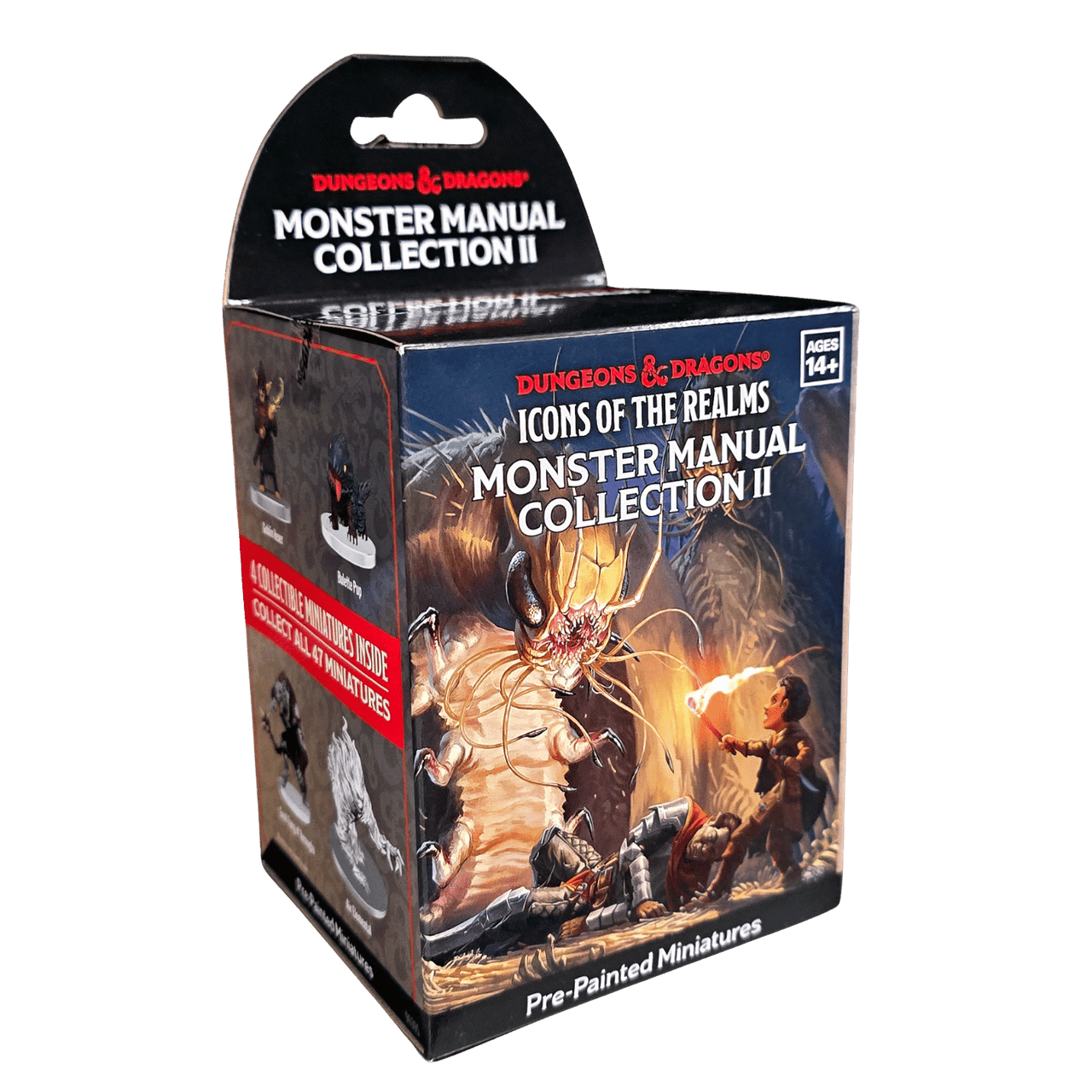 D&D Icons of the Realms: Monster Manual Collection II Booster - Dungeons & Dragons Icons of the Realms Monster Manual Collection II booster box with fantasy monster artwork and dark color.
