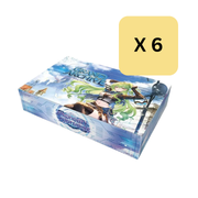 Grand Archive TCG: .asphodel/paradise 1st Edition Booster Box Case - Blue and white rectangular booster box featuring anime-style fantasy artwork and "Grand Archive" text, pack of six.