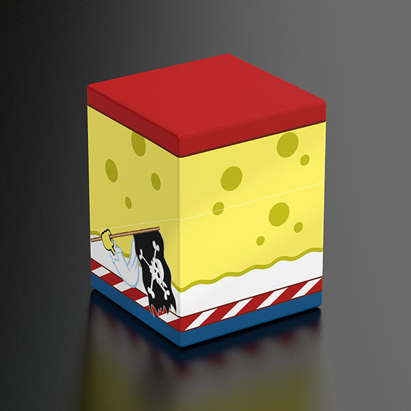 Squaroes 100+ Boulder: SpongeBob Squarepants - Pirate SpongeBob - Cubical SpongeBob SquarePants figure with pirate-themed design, yellow sponge texture, red top, and blue base.