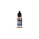 Vallejo True Metallic Metal Light: Ruby Red (18ml) - Small plastic dropper bottle of Vallejo True Metallic Metal paint in shiny ruby red, 18ml capacity with black cap and label.