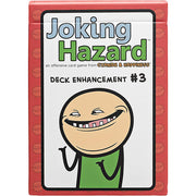 Joking Hazard: Deck Enhancement #3 (PREORDER) - Red rectangular box of Joking Hazard Deck Enhancement #3 with cartoon character smiling mischievously on front.