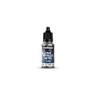 Vallejo True Metallic Metal Light: Obsidian Black (18ml) - 18ml bottle of Vallejo True Metallic Metal Light paint in obsidian black with dropper cap.