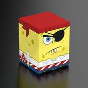 Squaroes 100+ Boulder: SpongeBob Squarepants - Pirate SpongeBob - Cubical SpongeBob figure dressed as a pirate with a red bandana, black eye patch, and striped pants.