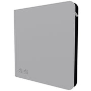 Arcane Fortress 12-Pocket Zippered Binder: Solid Color - Cream - Cream-colored zippered binder with smooth finish and subtle Arcane Fortress logo on front.
