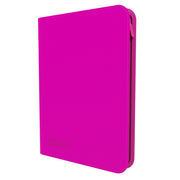 Arcane Fortress 9-Pocket Zippered Binder: Neon Color - Pink - Neon pink zippered binder with smooth synthetic cover and rounded corners.