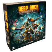 Deep Rock Galactic: Base Game- Standard, 2nd edition - Deep Rock Galactic board game box featuring armored dwarves battling alien creatures in a dark cave setting with glowing.