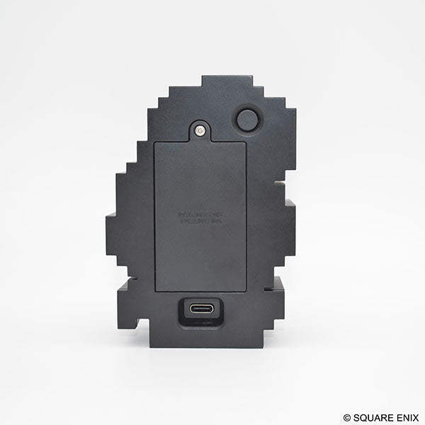 Final Fantasy Pixelight Neo: FFRK Sephiroth (PREORDER) - Black pixelated retro-style game character figure with USB-C port and battery compartment on back.