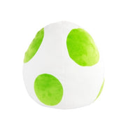 Club Mocchi Mocchi: Nintendo Yoshi Egg Mega Plush (PREORDER) - Soft white plush shaped like a Yoshi egg with bright green spots and a rounded base.