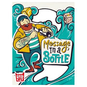 Message in a Bottle - Colorful game box with a cartoon sailor holding a bottle, stylized waves, and the title "Message in a Bottle" in bold.