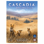 Cascadia: Rolling Hills - Cascadia board game box with golden rolling hills and three foxes in a natural landscape under a blue sky.