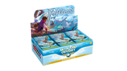 Altered: Skybound Odyssey Booster Box - Blue and yellow booster box with fantasy artwork featuring characters and flying creatures, labeled Altered Skybound Odyssey.