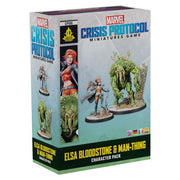 Marvel Crisis Protocol: Elsa Bloodstone & Man-Thing - Marvel Crisis Protocol Elsa Bloodstone and Man-Thing character pack box with illustrated characters and miniatures on front.