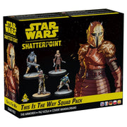 Star Wars: Shatterpoint: This Is The Way Squad Pack - Star Wars Shatterpoint This Is The Way Squad Pack boxed set with armored Mandalorian figures on black and yellow packaging.