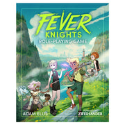 Fever Knights - Fever Knights role-playing game cover with illustrated characters in colorful fantasy landscape.