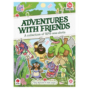 Adventures with Friends - Colorful RPG book cover titled "Adventures with Friends" featuring cartoon animal characters in fantasy costumes amid.