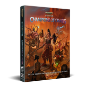Warhammer Age of Sigmar: Soulbound Champions of Chaos RPG - Core Rulebook (PREORDER) - Hardcover RPG book with fiery orange cover featuring detailed fantasy warriors in battle, titled Champions of Chaos.