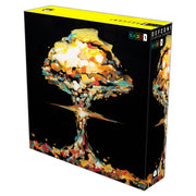 DEFCON 1 - Black box with colorful abstract mushroom cloud explosion artwork, labeled DEFCON 1 wargame.