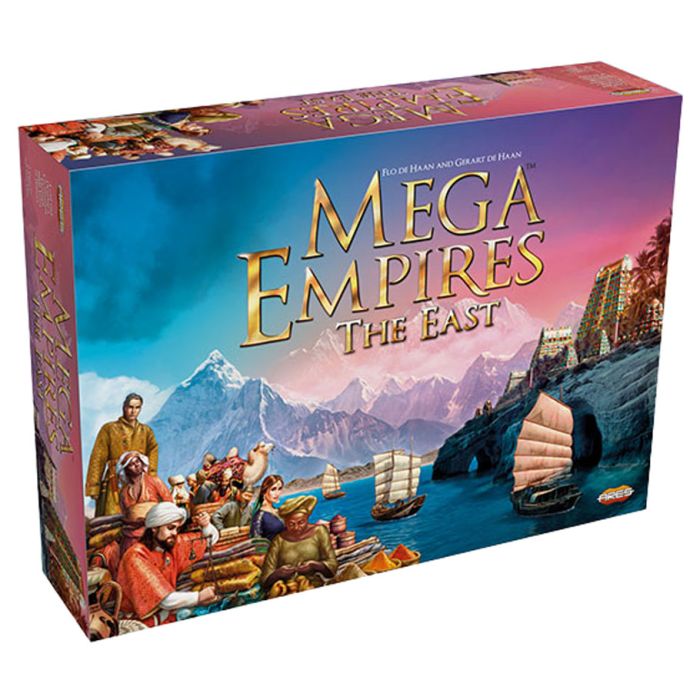Mega Empires: The East - The East in gold lettering.