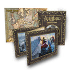Ars Magica: Storyguide Screen Set (PREORDER) - Three-panel dark brown storytelling screen with gold star and vine accents, featuring fantasy adventure artwork and an.