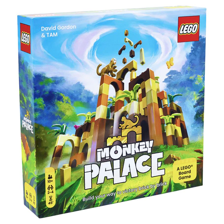 Monkey Palace - Colorful LEGO Monkey Palace board game box featuring a jungle-themed tower with monkeys climbing and swinging.