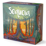 Sequoia - Square card game box with colorful illustrated forest scene and white "Sequoia" title on the front and side.