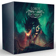 Lords of Ragnarok: Monster Pack Expansion - Lords of Ragnarok board game expansion box featuring dark fantasy monster artwork with glowing eyes and fiery accents on a.