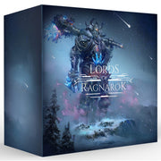 Lords of Ragnarok: Utgard Expansion - Dark blue board game box featuring a towering armored Viking warrior with glowing blue eyes and weapons, set against a.