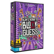 Alan & Bobby's Block and Guess - Purple rectangular box with colorful cartoon keys, locks, and the title Alan & Bobby’s Block and Guess on the front.