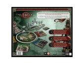 Yucatan - Square board game box with intricate green, brown, and white design featuring ancient map motifs and game elements for.