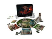 Yucatan - Yucatan strategy board game with circular map, cards, tokens, and detailed player pieces on white background.