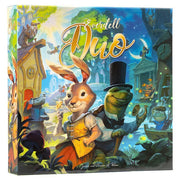 Everdell Duo - Colorful Everdell Duo board game box featuring animated rabbit and frog characters in a vibrant village setting.