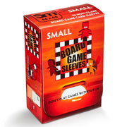 Deck Protector: Board Game Sleeve: Non-Glare: Small Red (50) - Red rectangular box with black and white checkerboard design, labeled "Board Game Sleeves Small," containing 50 non-glare.