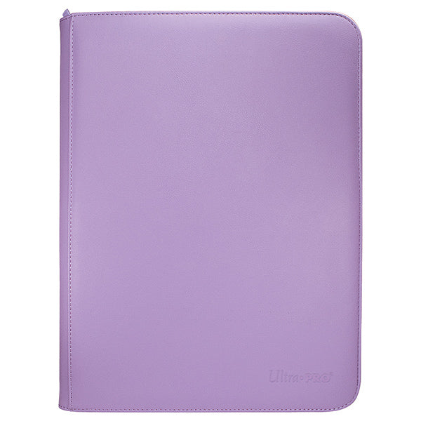 Ultra Pro 9-Pocket Zippered Binder: Vivid - Purple (PREORDER) - Vivid purple zippered binder with smooth finish and rounded edges, designed to hold trading cards.
