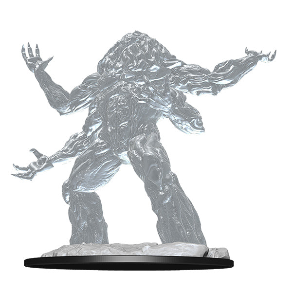 Magic the Gathering Miniatures Omnath - Translucent gray resin miniature of a four-armed elemental creature standing on a textured round base.