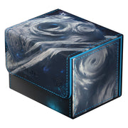 Ultimate Guard Sidewinder 100+ Xenoskin: Magic the Gathering: Edge of Eternities - Uthros, Titanic Godcore - Blue and black rectangular deck box with swirling mist design and reinforced edges for card storage.