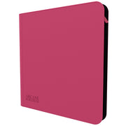 Arcane Fortress 12-Pocket Zippered Binder: Solid Color - Pink - Pink zippered binder with smooth matte finish and rounded corners, 12-pocket design.
