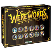Werewords Deluxe - Werewords Deluxe board game box with dark wood background, gold ornate lettering, and circular character portraits on front.